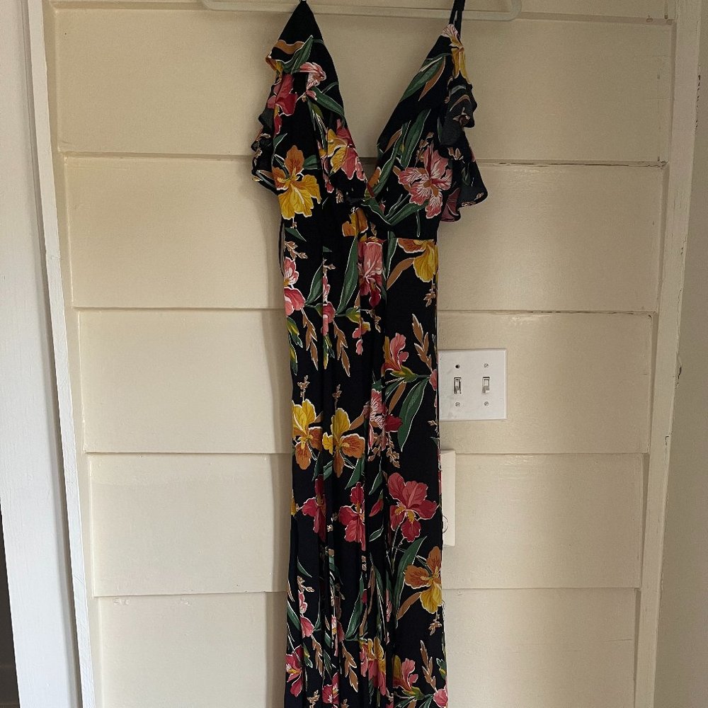 Floral Maxi Dress with Low Back